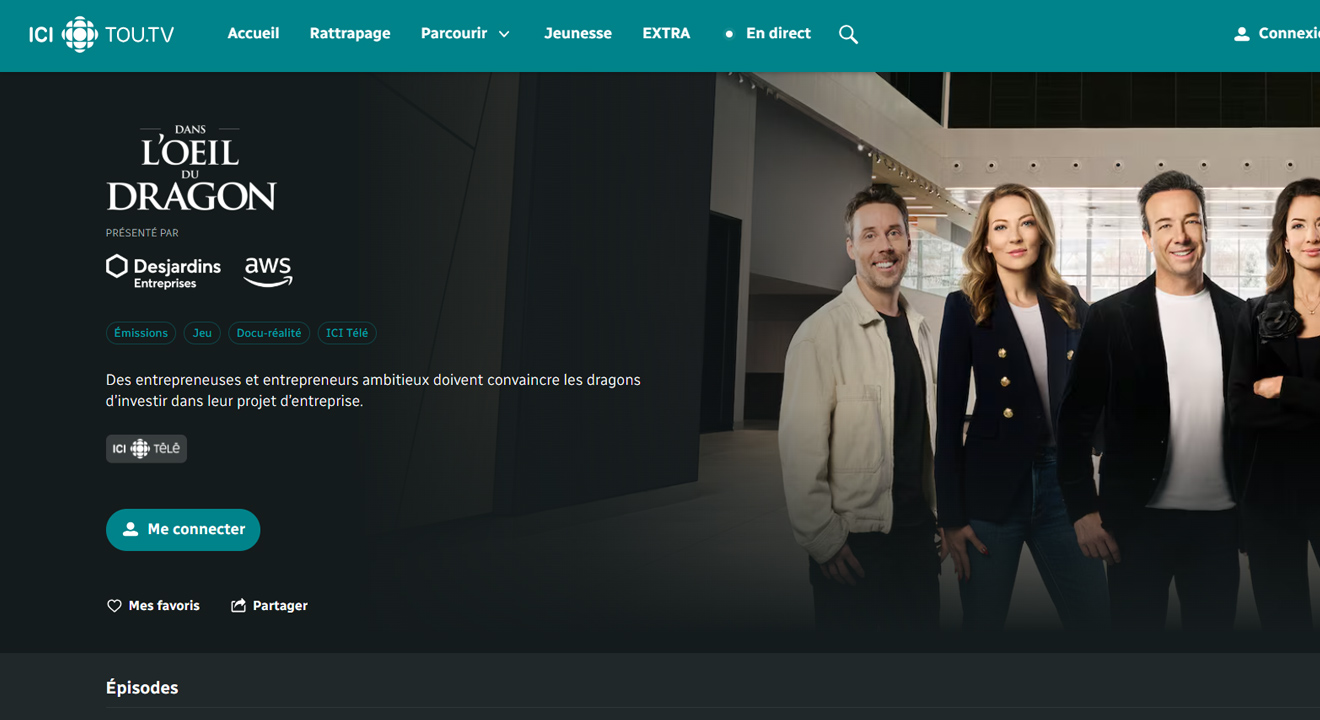 Visibilité Logo ICI TOU.TV Page Émission 2 annonceurs