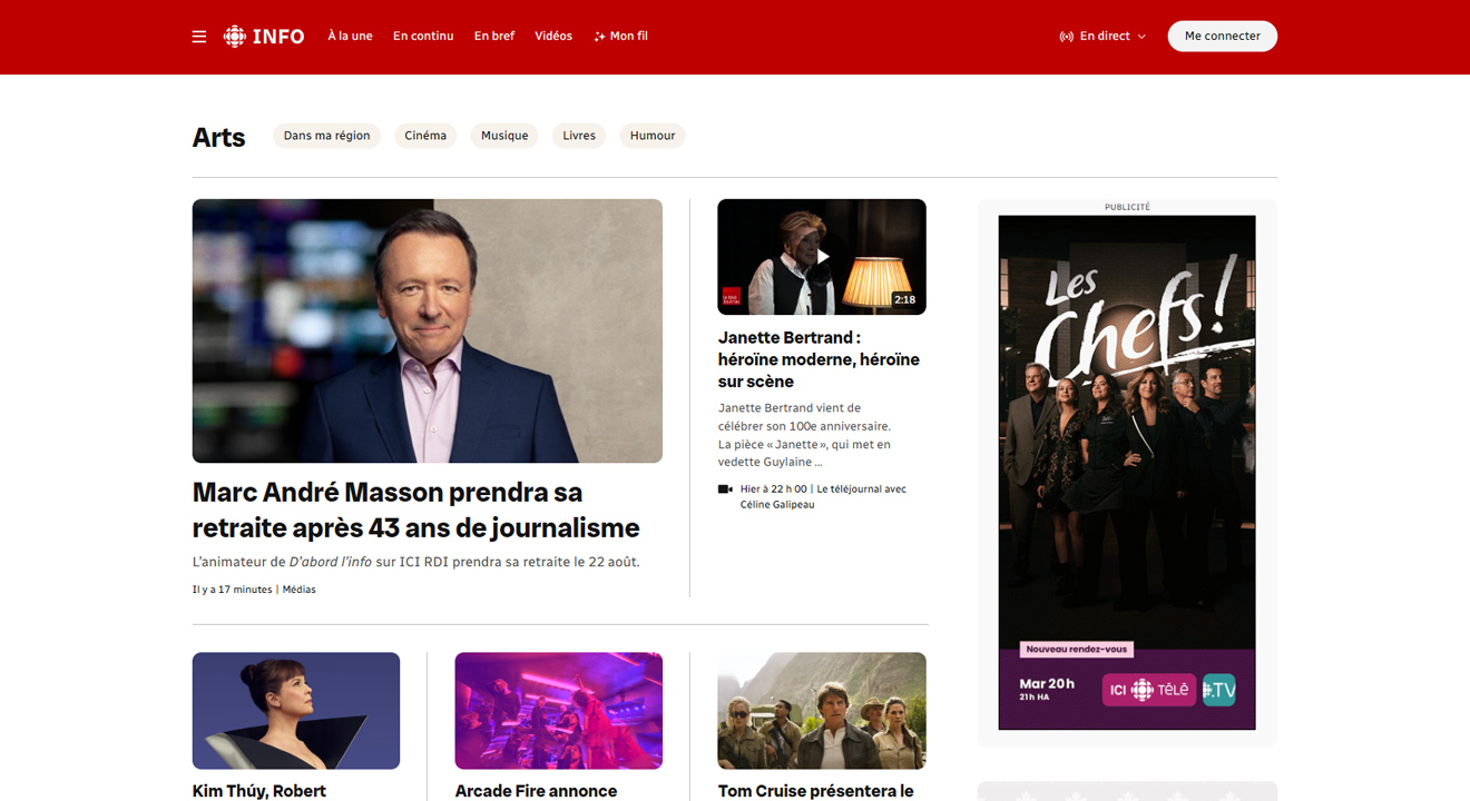 Visibilité Logo Radio-Canada.ca Bannières autopromo Plan 1